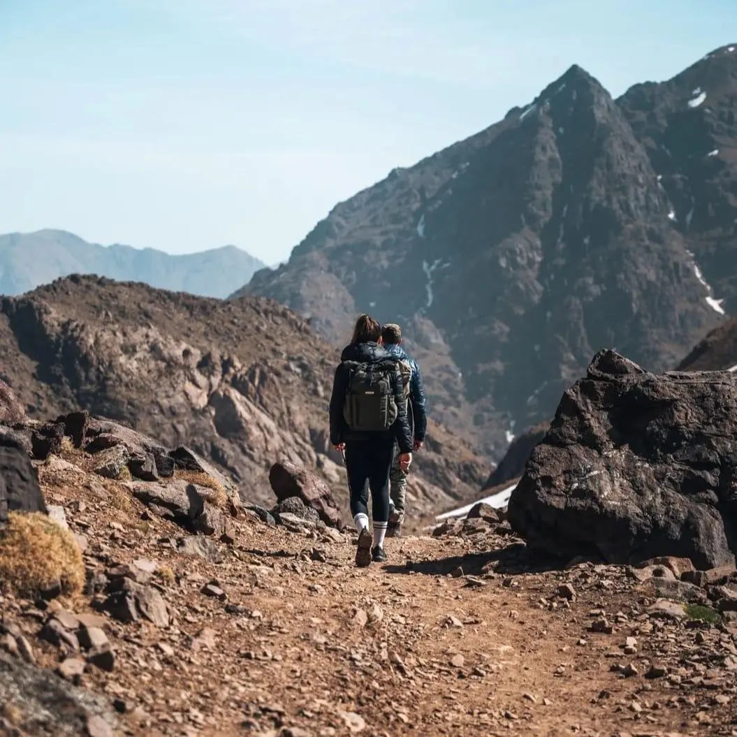 Panoramic view of Morocco High Atlas Mountains
