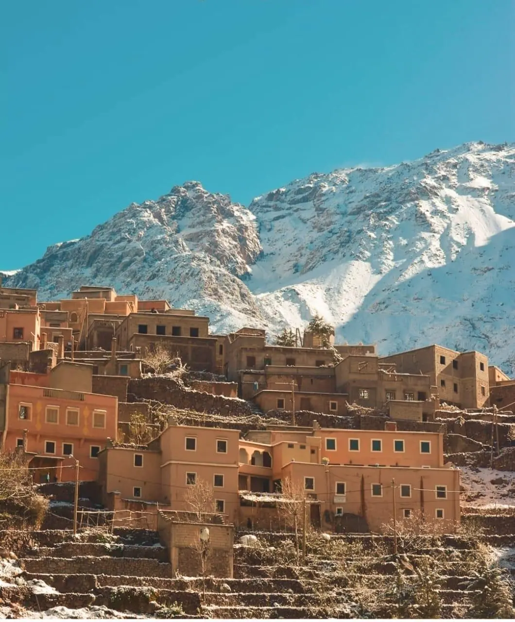 Panoramic view of Morocco High Atlas Mountains