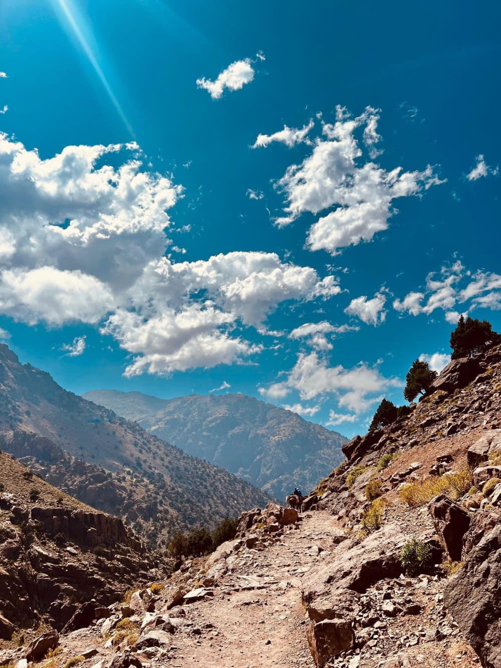 Panoramic view of Morocco High Atlas Mountains